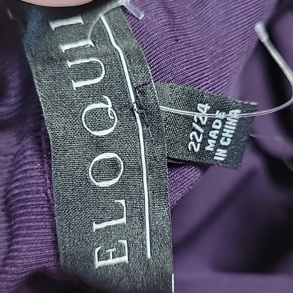 Eloquii‎ NEW NWT Womans 1 Sleeve Mockneck Purple Dress Size 22/24 - Picture 9 of 10